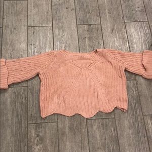 Arie cropped long sleeve sweater